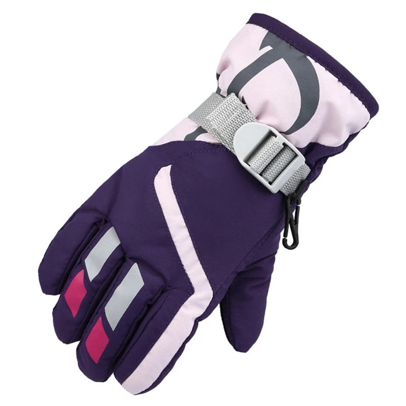 Новые детские перчатки для мальчиков и девочек, детские зимние водонепроницаемые теплые варежки - Цвет: PP