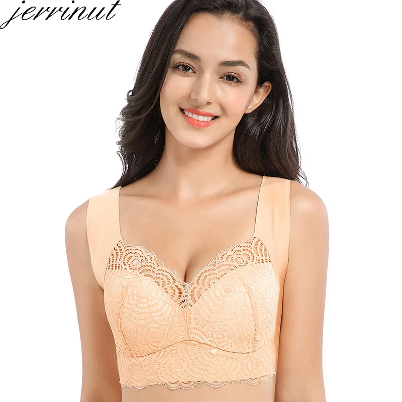Jerrinut плюс Размеры бюстгальтер кружева Bralette нижнее белье Для женщин бюстгальтер большой Размеры Для женщин сексуальная ультра-тонкий нижнее белье Для женщин бюстгальтеры плюс Размеры бюстгалтерженское бельебюстг