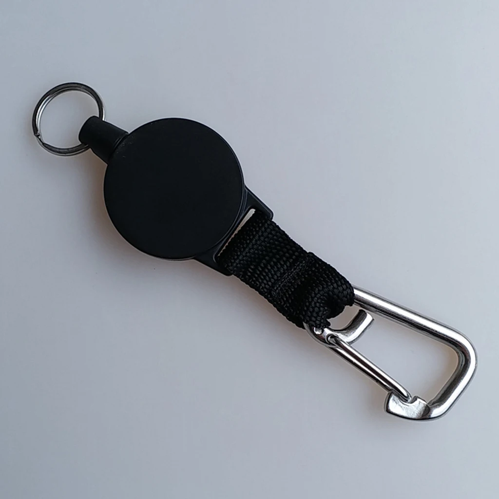 Durable Dive Mesh Duffel Bag Snorkeling Retractor Lanyard Holder Hook Carabiner for Diving Water Sports