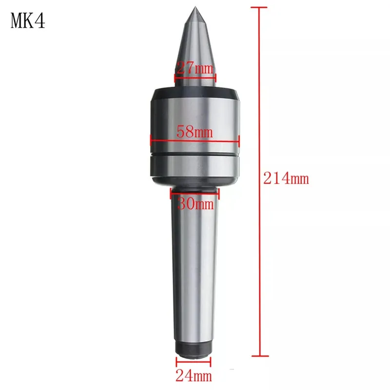 MK1/MK2/MK3/MK4/MK5 60 градусов прямой фрезерный центр инструмент точность Морзе конический подшипник токарный Поворотный вращающийся-#4