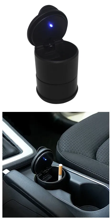 Car Ashtray Multi-Function With LED Lamp Cover Air Outlet Can Be Hanging Type High Temperature Resistant Luminous | Автомобили и