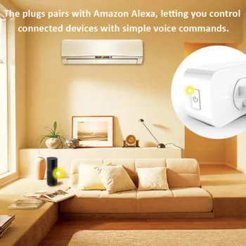 

15A,Compact WiFi Smart Plug, Works With Alexa And Google Assistant-US