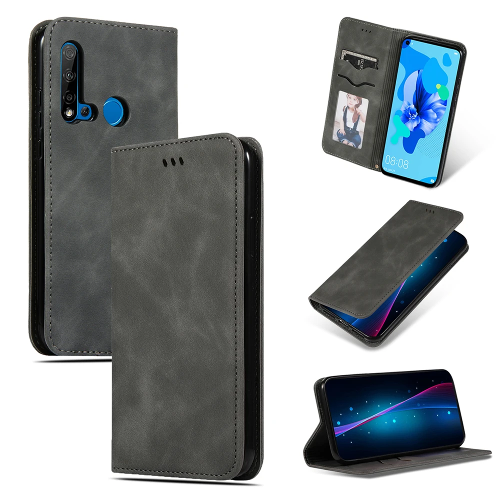 Для huawei P20 Lite Nova 5i 5 Pro Honor 20 8X Max чехол Ретро Бизнес кожаный задний Чехол для