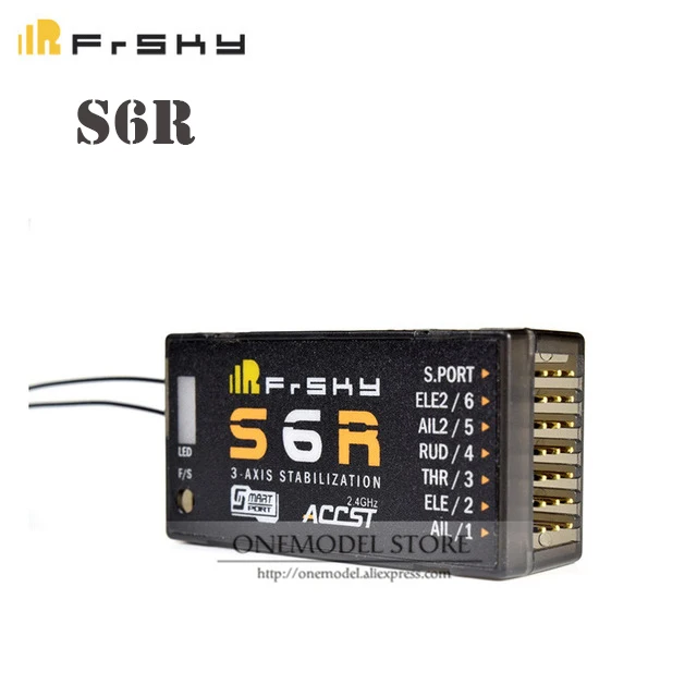 

Original FrSky S6R Receiver Original FrSky S6R ACCST 6ch Receiver w/ 3-Axis Stabilization+Smart Port Telemetry For RC Plane
