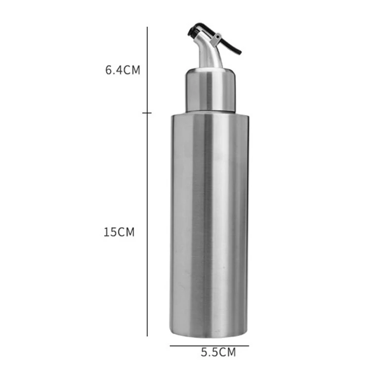 

Stainless Steel Vinegar Oil Bottle Leak Proof Dispenser Cooking Kitchen Tool
