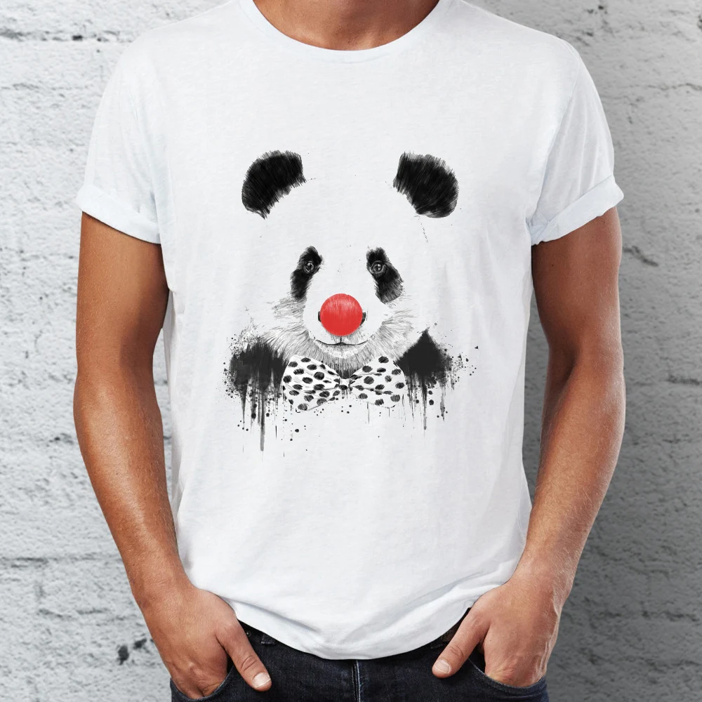 

Men's T Shirt Featuring Water Color Clown Panda Classic Tee