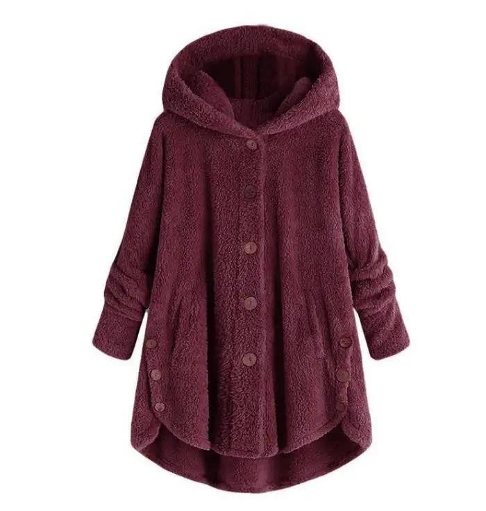 Женское пальто из искусственного меха больших размеров, длинное женское пушистое пальто с капюшоном, пальто из искусственного меха, куртка, уютные пушистые Куртки, Пальто 5XL - Цвет: style4