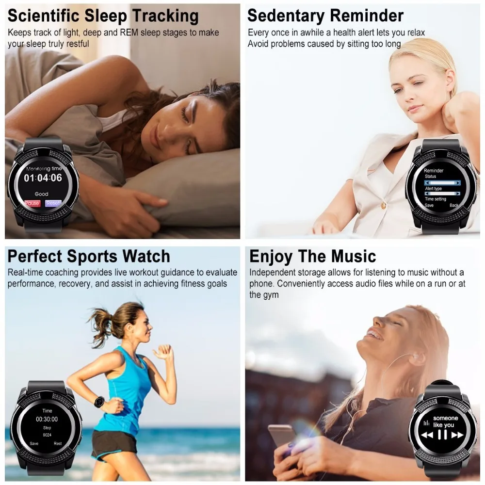 Cena V8 SmartWatch Bluetooth inteligentny zegarek z ekranem dotykowym zegarek na rękę z kamerą gniazdo karty sim wodoodporny zegarek sportowy dla androida