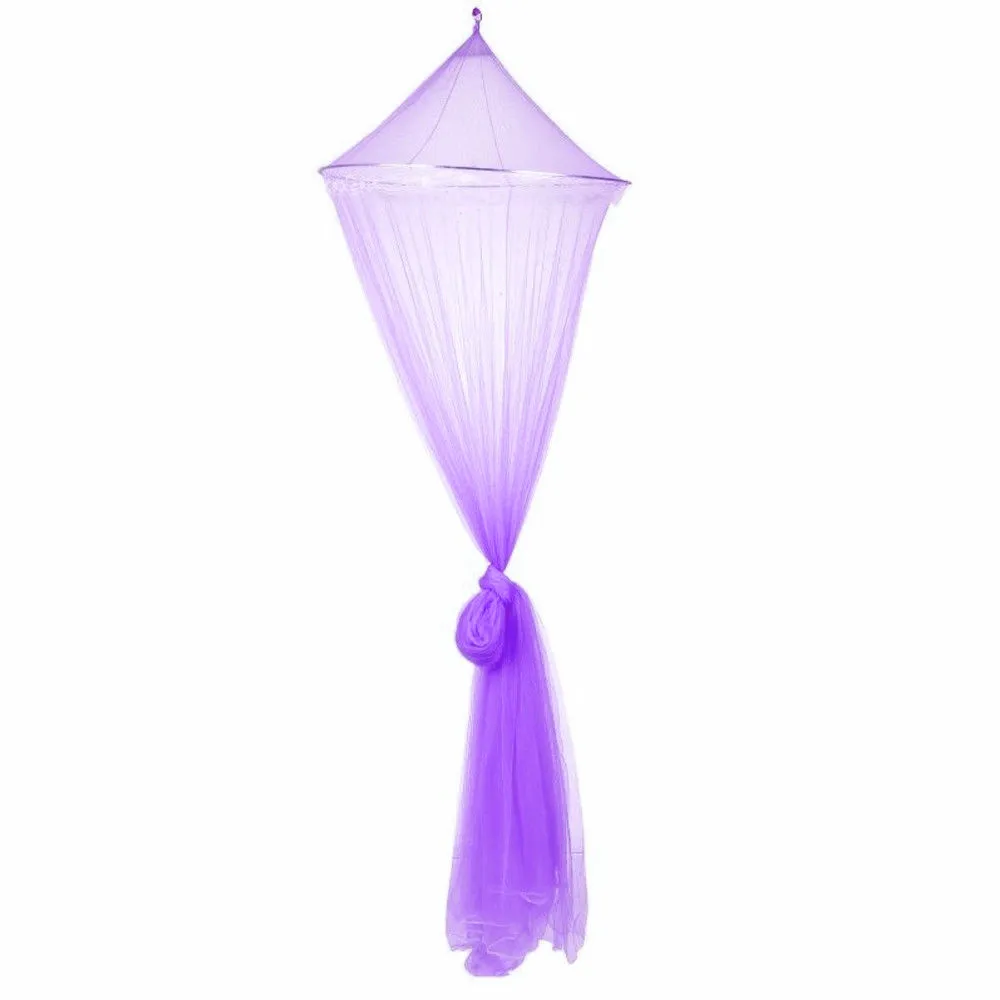 Purple Купольная потолочная кружевная кровать навес комната москитная сетка балдахин кровать насекомое Кружевная Сетка принцесса постельные принадлежности Простыня - Color: Purple