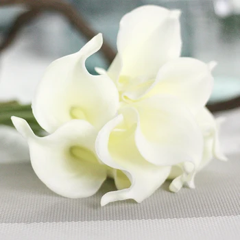 

Calla Lily Artificial Flowers Real Touch Silk Flowers Bouquet Home Decor 10PCS