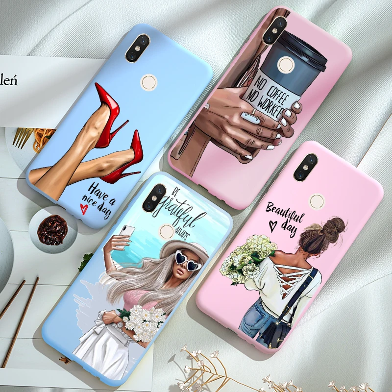 Модный чехол для девочек Redmi Note 8 PRO T 9 S 7 6 5 Plus 5A 6A 7A 8A 9A телефона Xiaomi Funda Mi 10