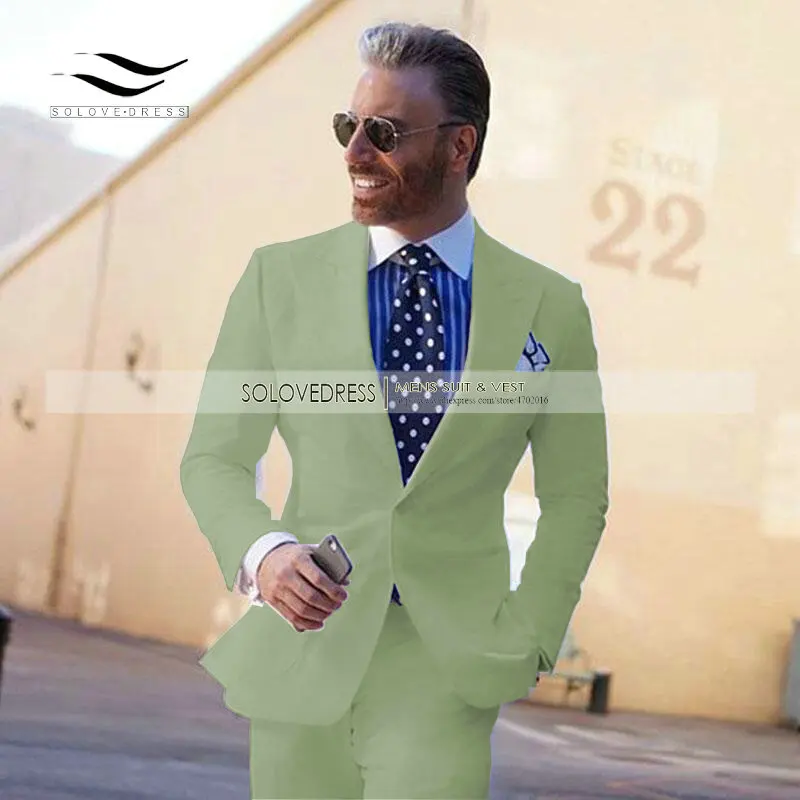 Bianco Dolce del Vestito degli uomini di 2 pezzi abiti Sposo Abiti Da Sposa Slim Fit best Uomo Smoking Terno Masculino Smoking Giacca Sportiva per da sposa