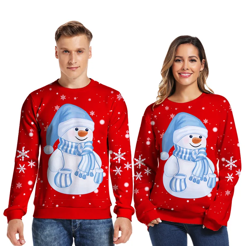 Уродливый Рождественский свитер для женщин/мужчин, новогодний пуловер с 3D принтом, зимние топы, одежда для влюбленных, Джерси, Mujer Kersttrui