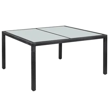 

Coffee Table Modern All Weather Outdoor Patio Garden Backyard Furniture Wicker Table Patio Poolside Garden Coffee Side Table