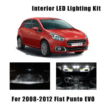 

11pcs Canbus Error Free Car Accessories LED Light Bulbs For 2008-2012 Fiat Punto EVO Interior Reading Dome Map Trunk Glove Lamp