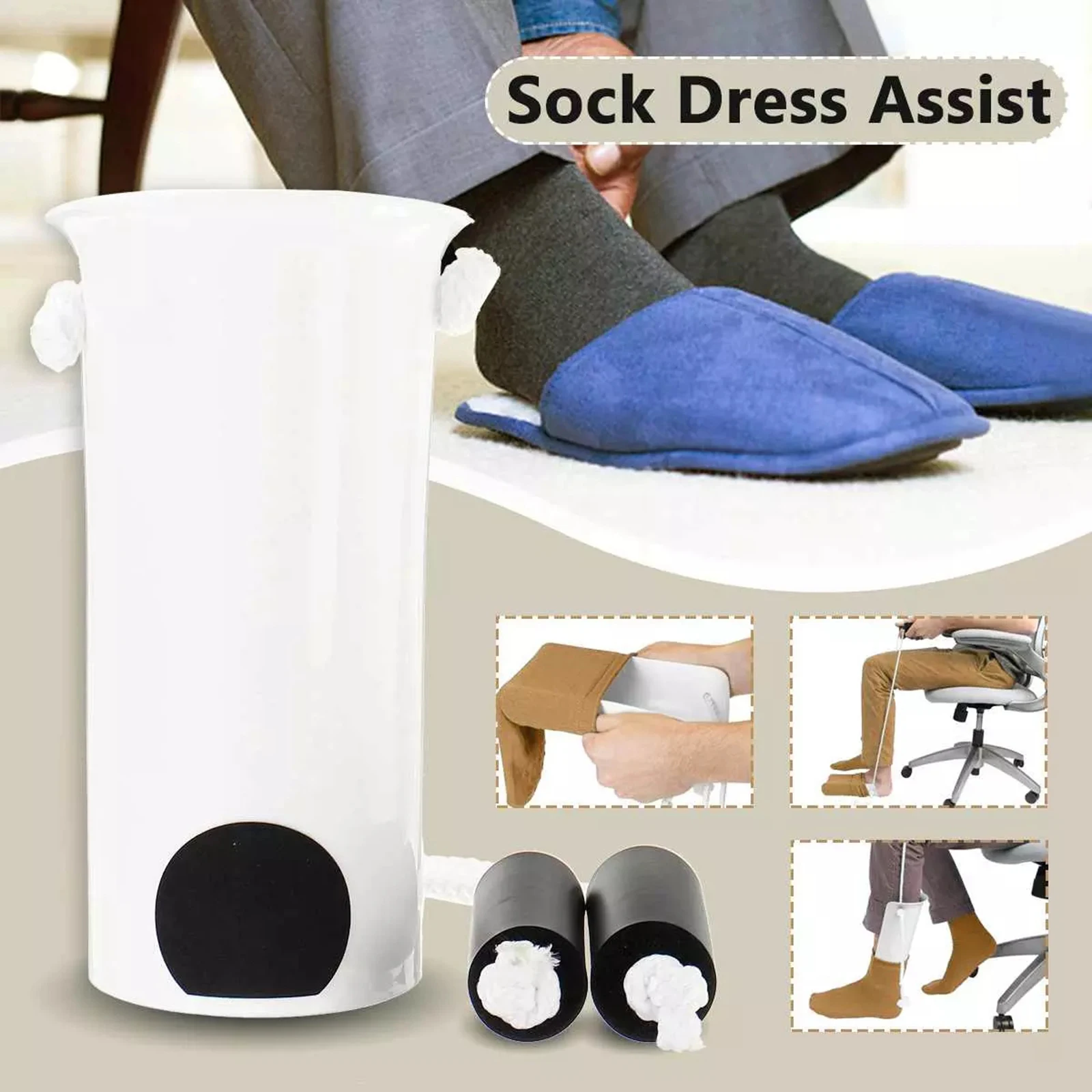 Sock Aid Stocking Slider Pulling Assist Device Sock Helper Aide Tool Device Stocking Applicator Flexible Aid Kit