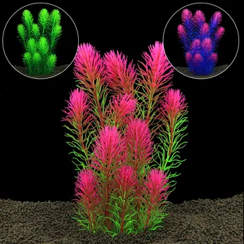 

JU Fish Tank Decoration Simulation Aquatic Aquarium Landscaping Plastic Flowers Crafts Aquatic Aquarium Decorations