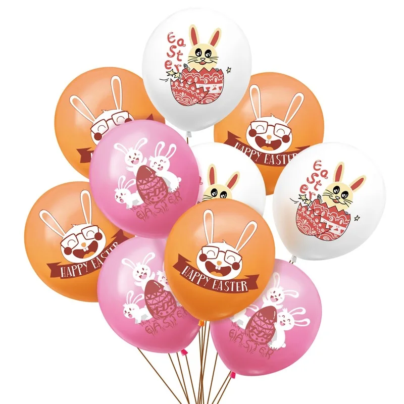 

100Pcs/Lot 12inch Latex Balloons Cartoon Rabbit Easter Decoration Party Decorations Adult Kid Happy Easter Balloons Party Supply