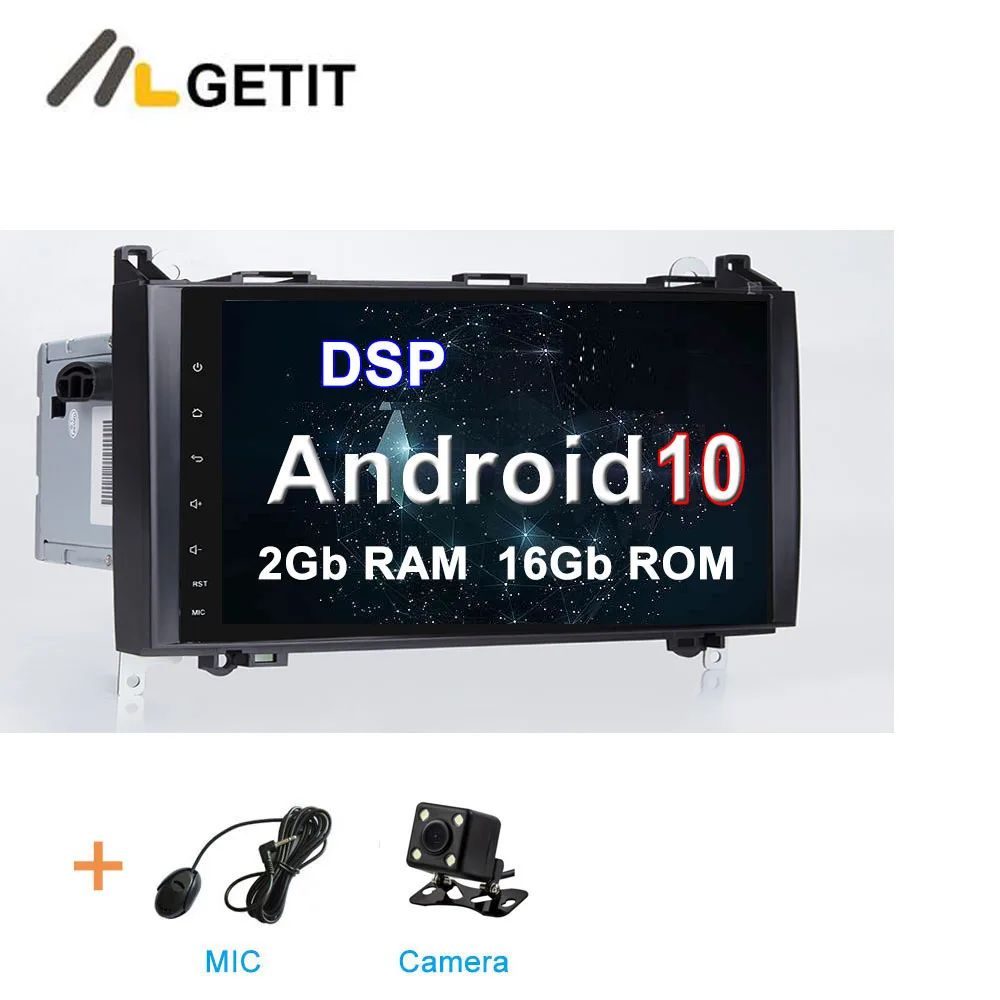 DSP " Android 10 Автомобильный мультимедийный Радио стерео плеер gps для Mercedes Benz/Sprinter/B200/W245/B170/W169 - Цвет: 2G CAMERA DSP