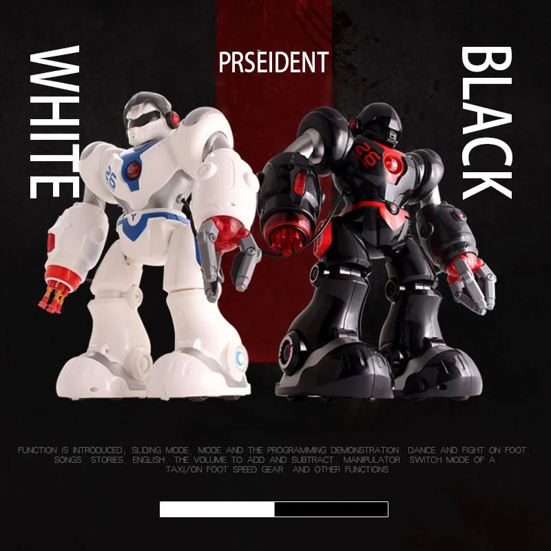 Multifunctional RC Intelligent Robot Voice Control Intelligent Dialogue Launching Missiles Puzzle Teaching Programming Mode Toy 2