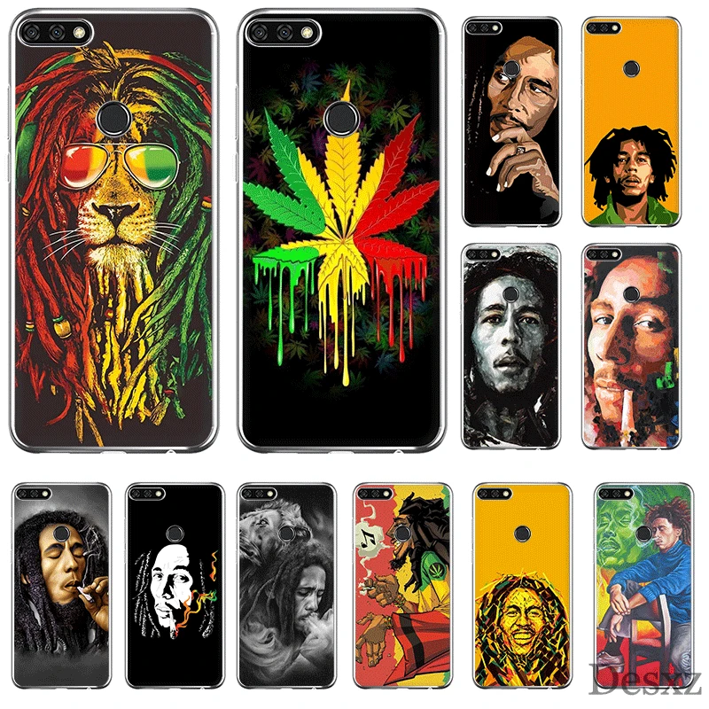 Мобильный телефон чехол для Huawei P Smart Z Plus P30 P20 P10 P9 P8 Lite Pro Жесткий Чехол Bob Marleys Lion Rasta