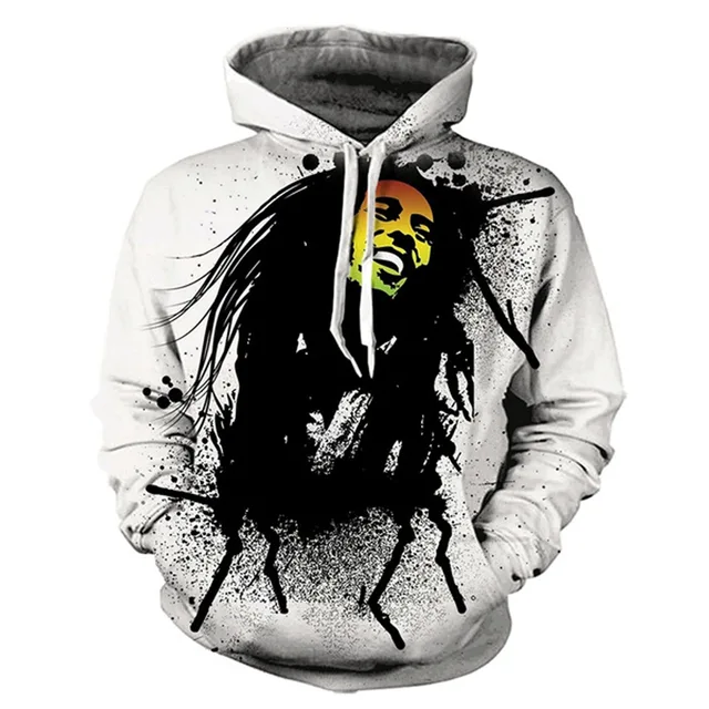 Hot Mens Womens 3D print Bob Marley Sweatshirt Hoodies Jogging pants Sport Suit