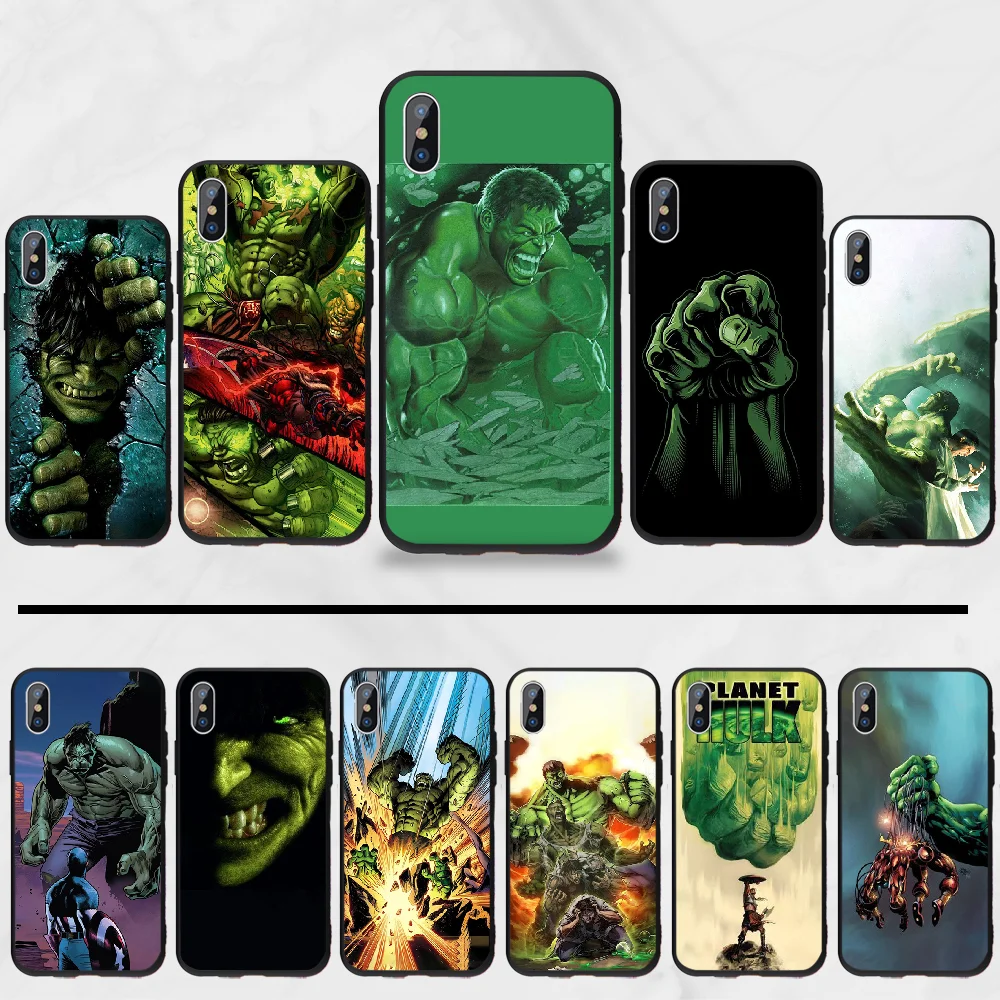 Marvel Халк DIY чехол для телефона с рисунком iphone 5 5S 5c se 6 6s 7 8 plus x xs xr 11 pro