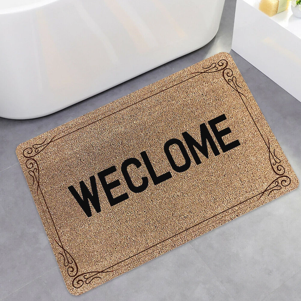 Износостойкий внутренний нескользящий дверной коврик, домашний мягкий декоративный ковер, резиновый для ванной, практичный водопоглощающий коврик