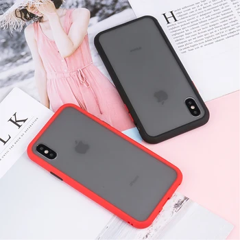 

VNSTRIP Dual color Thin Translucent Matt PC back + TPU frame case for iPhone 67 X Max For Huawei P30 Mate 20 Anti-shock