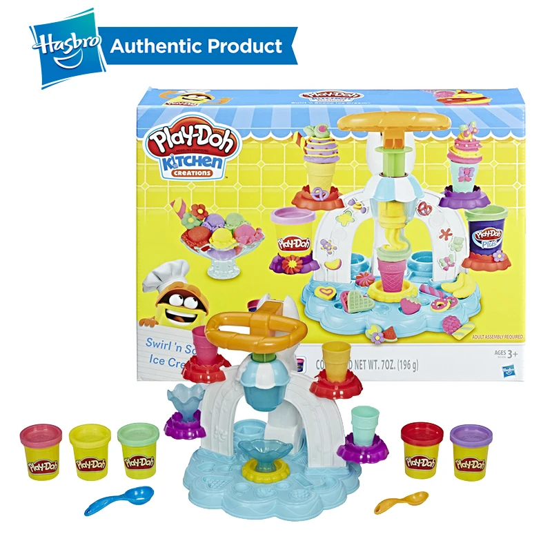 Hasbro Play-Doh кухонные творения Swirl'n совок для мороженого 5 унций банки для возраста 3 и выше Play Doh нетоксичные разные цвета