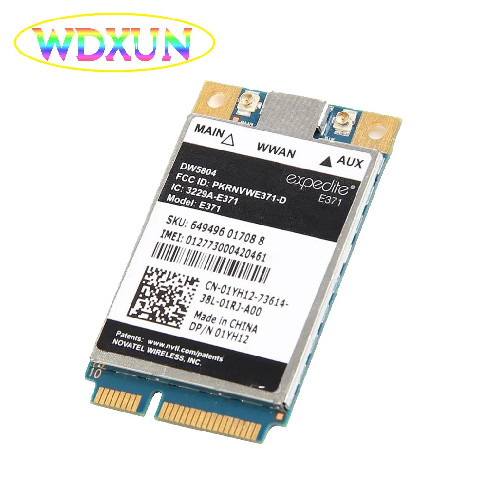 Dell оригинальный беспроводной Dw5804 4g Lte/wwan мобильный широкополосный 01yh12 E371 Mini Pci e