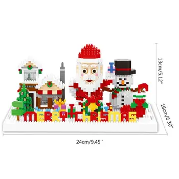 

Mini bricks assemble children's presents for Santa Claus house 72XC
