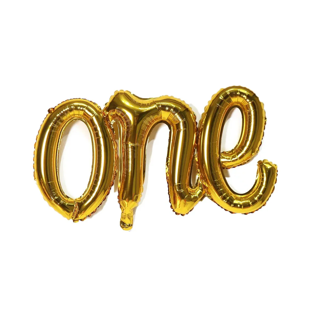 1st Birthday Rose Gold Conjoined Balloons 1Pcs One Boy Girl Letter Foil Balloon Baby Shower Birthday Party Decoration