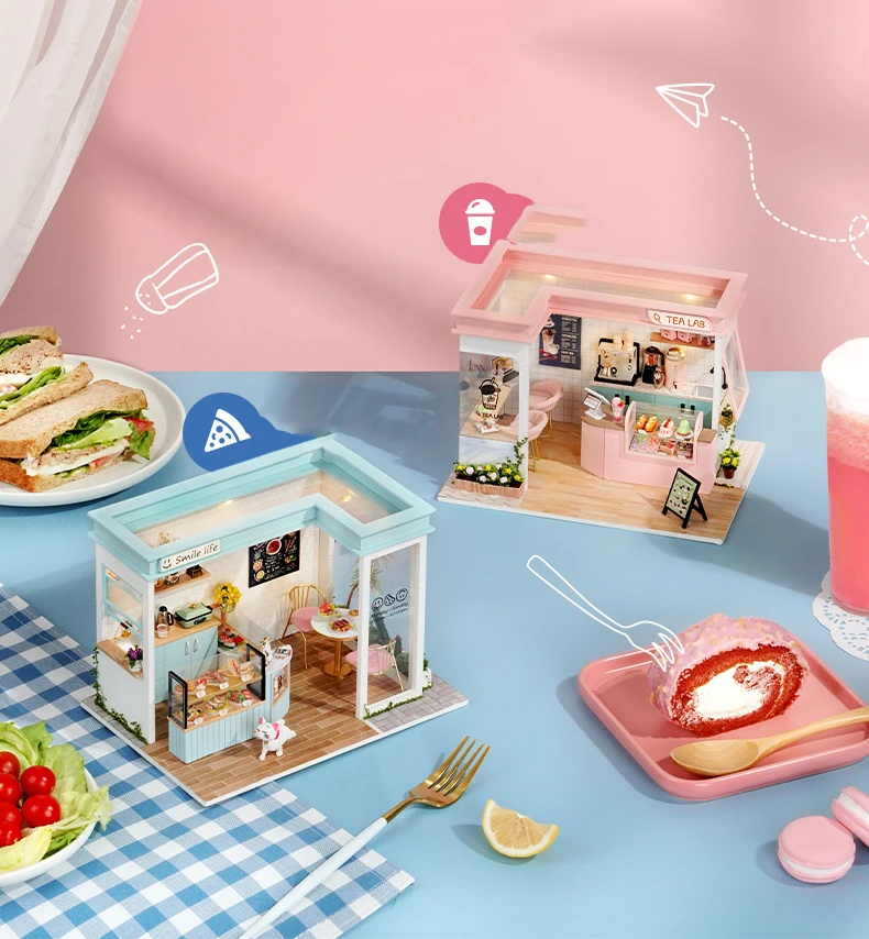 Cute Shop-Tea Lab Smile Life DIY Miniature Shop