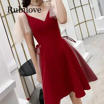 

Rubilove Red slim dress 2019 new party sexy dress toast clothing modern short women