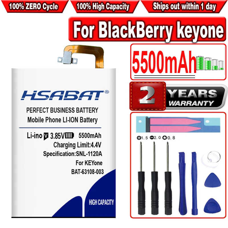 Аккумулятор HSABAT 5500 мАч TLP034E1 BAT-63108-003 для BlackBerry keyone alcatel DK70 DTEK70 | Мобильные телефоны