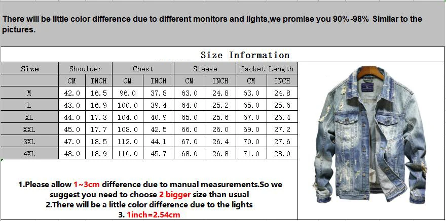 Джинсовые куртки для мужчин, ковбойская приталенная куртка-бомбер, Мужская рваная джинсовая куртка в стиле хип-хоп, уличная одежда, пальто, Chaqueta Hombre 4XL