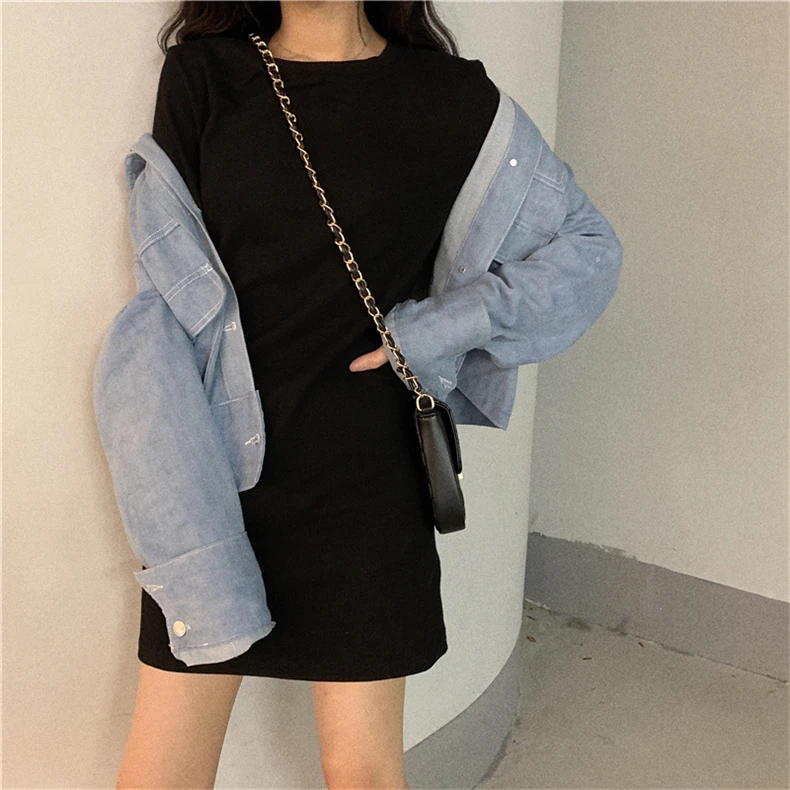 red dress Summer Short Sleeve Dress Solid O-neck Loose Womens Leisure Daily Streetwear Simple All-match Korean Style Chic Trendy BF New party dresses