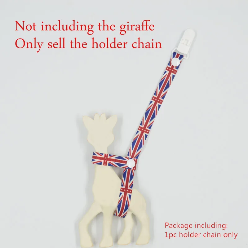 Non-toxic Baby Giraffe holder chain clip Pacifier Chain Strap Stroller Hook Baby Stroller Toy Holder for Accessories pacifier clip pacifier chain stroller accessories pacifier accessories baby silicone accessories