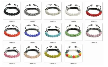 

uft42ing Mixed 14 Color micro pave CZ Disco Ball Beads Bangles crystal Bracelet fasion women jewelry