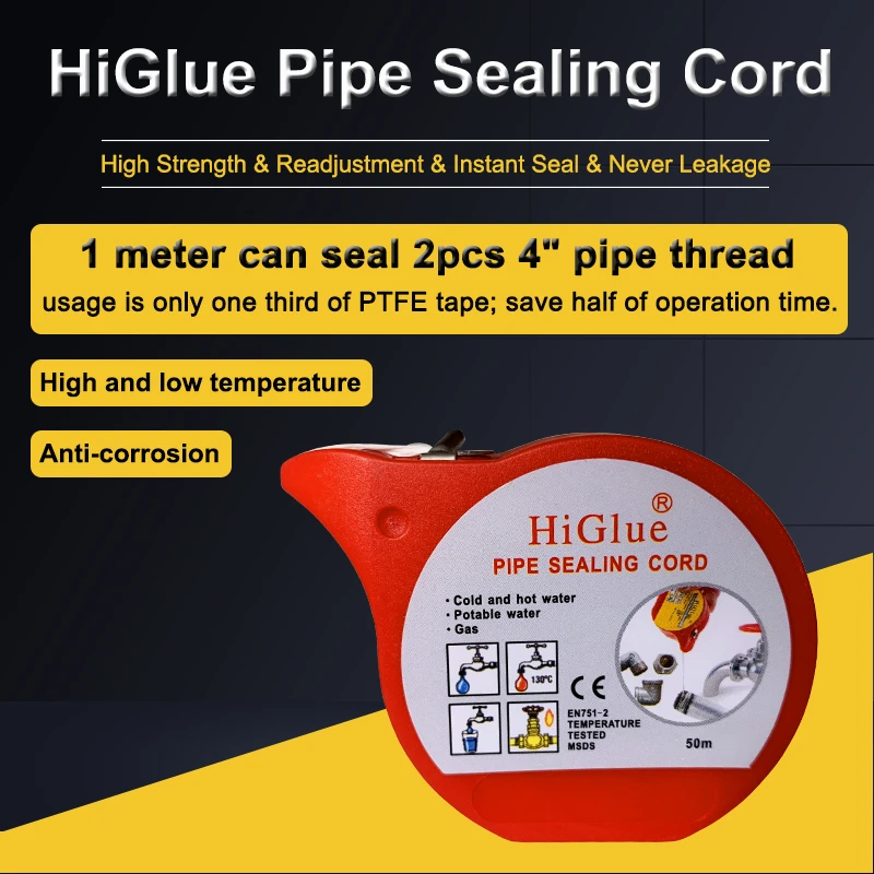 HiGlue 55 PTFE Joint Compound ,PTFE String , Pipe Thread tape for