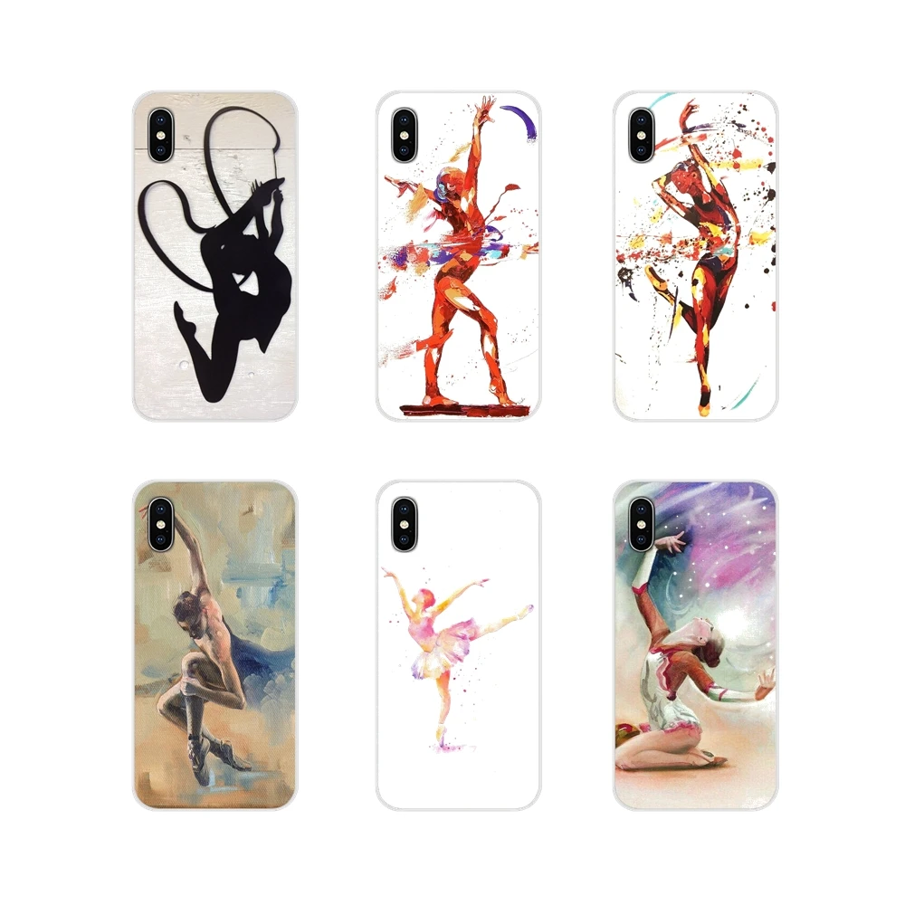 Love Gymnastics Oil Painting For Apple iPhone X XR XS 11Pro MAX 4S 5S 5C SE 6S 7 8 Plus ipod touch 5 6 Silicone Phone Skin Cover | Мобильные