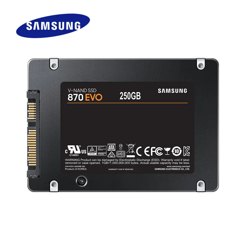 Внутренний твердотельный диск SAMSUNG SSD 870 EVO 250 ГБ 500 Гб HDD жесткий SATA 2 5 ТБ дюйма для