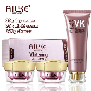 AILKE Lightenin Anti-Wrinkle Face Cream With Collagen, Hyaluronic Acid, Whitening Skin Care Women Facial Moisturizer Set 6