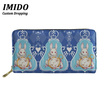 

PU Leather Women Wallet Dreams of Wonderland Print Cluth Money Phone Purse Card Holder Female Change Coin Pocket Carteras