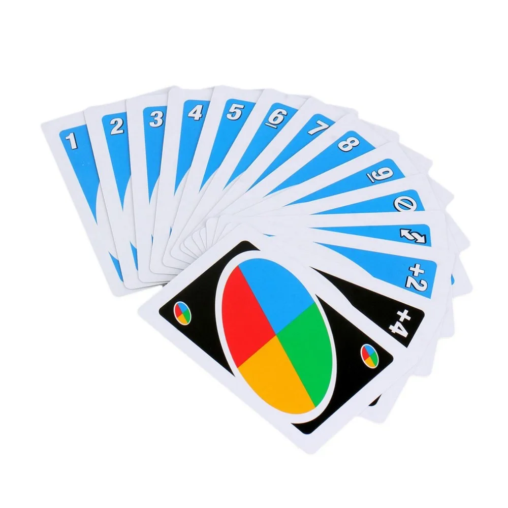 

Express Free Shipping 25PCS/lot UNO Card Standard Edition Children Entertainment Board Game Fun Poker Developing Brain Power