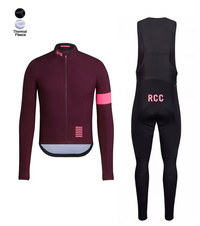 Новинка RCC Pro Team Зимняя Теплая Флисовая велосипедная одежда для мужчин с длинным рукавом Джерси костюм для езды на велосипеде MTB Одежда комбинезон комплект