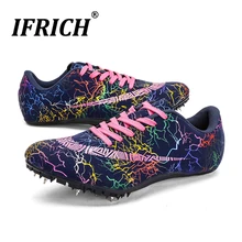 Шипы спортивная обувь для мужчин, женщин, детей, гоночные кроссовки, спортивная обувь, легкие шипы, кроссовки для мальчиков и девочек