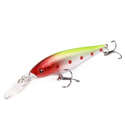 1 шт., рыболовные приманки, 11 см/12 г, Topwater Popper Bait10, цветные жесткие приманки, Искусственные воблеры, пластиковые рыболовные снасти с 6# крючками - Цвет: 1