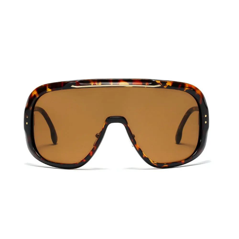MINCL/ Hot Fashion Oversized Mask Shield Style Sunglasses Goggles Women Vintage Brand Design Male Sun Glasses UV00 NX